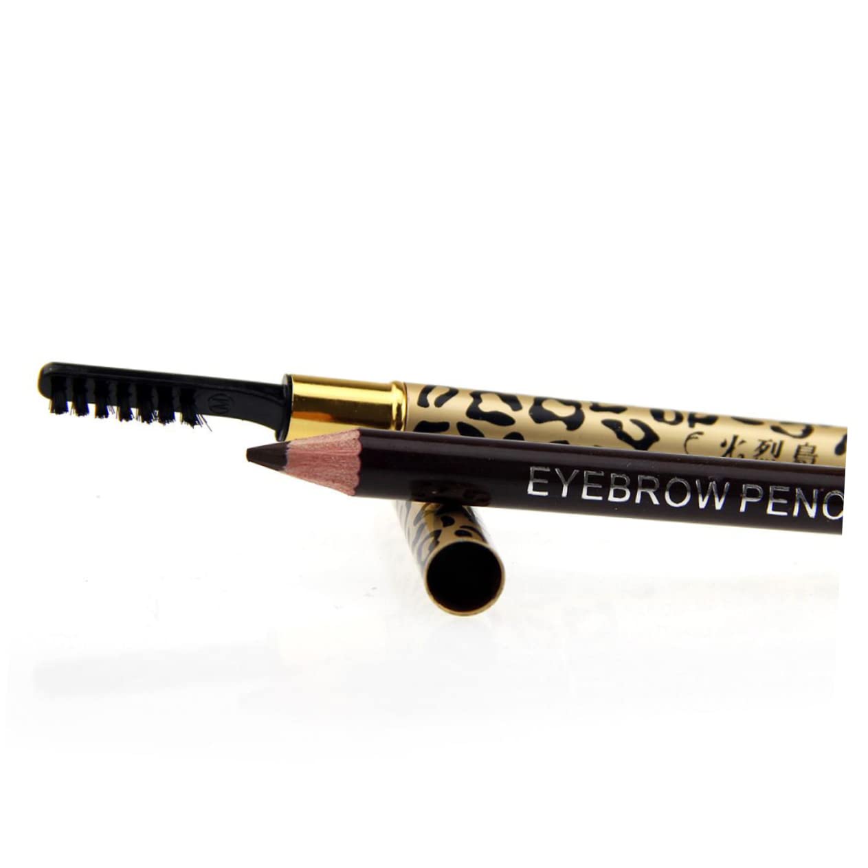 Набор DOITOOL 2 шт. 12 шт. Карандаш для бровей и подводка для глаз с кистью однотонная железная трубка, фото №2