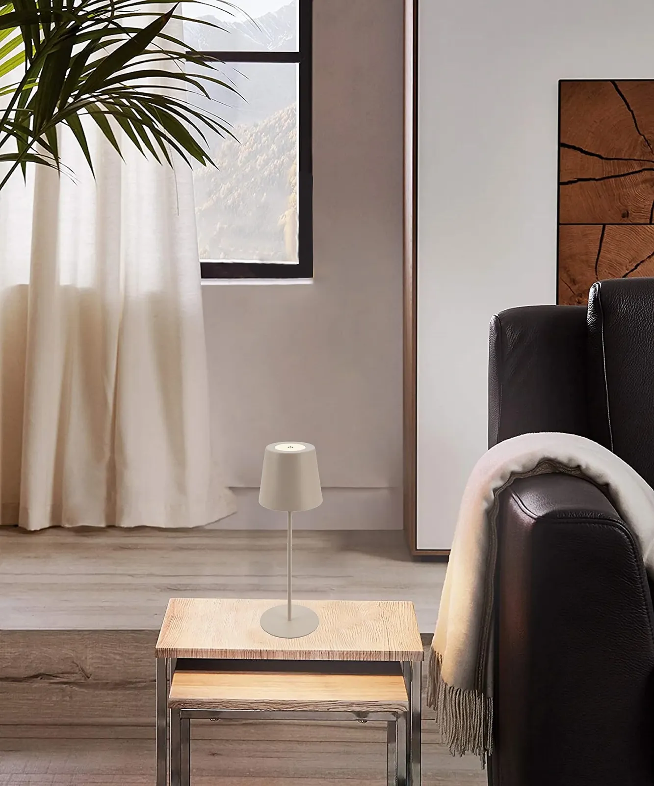 Настільна лампа Trango 2017-03C LED IP44 бездротова сенсорна димована 3 W 2700 K Бежева, фото №5