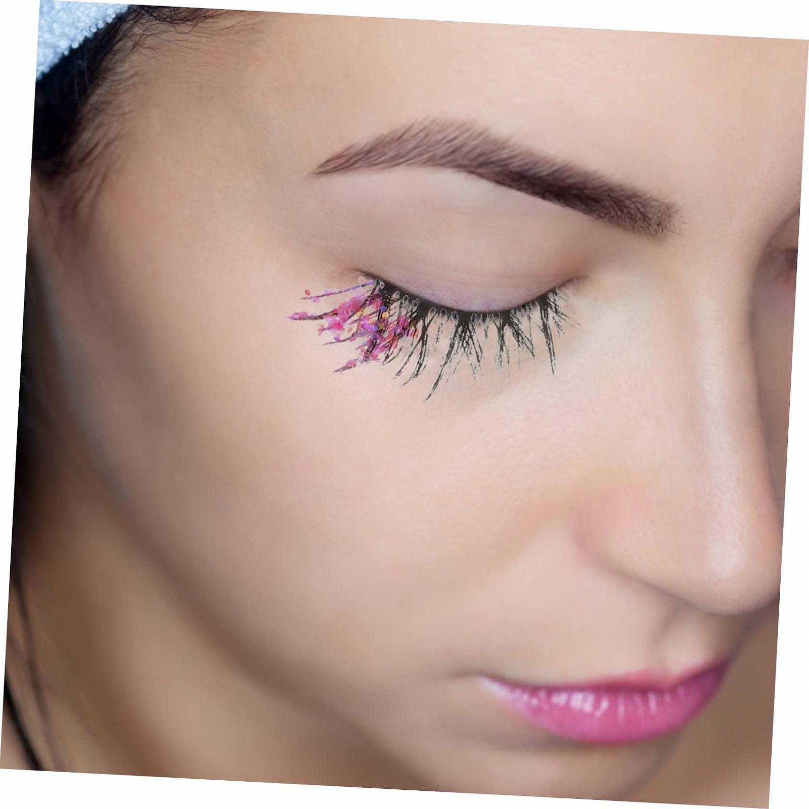 Накладні вії Angoily кольорові 3D синтетичне волокно з глітером 9 пар, фото №2