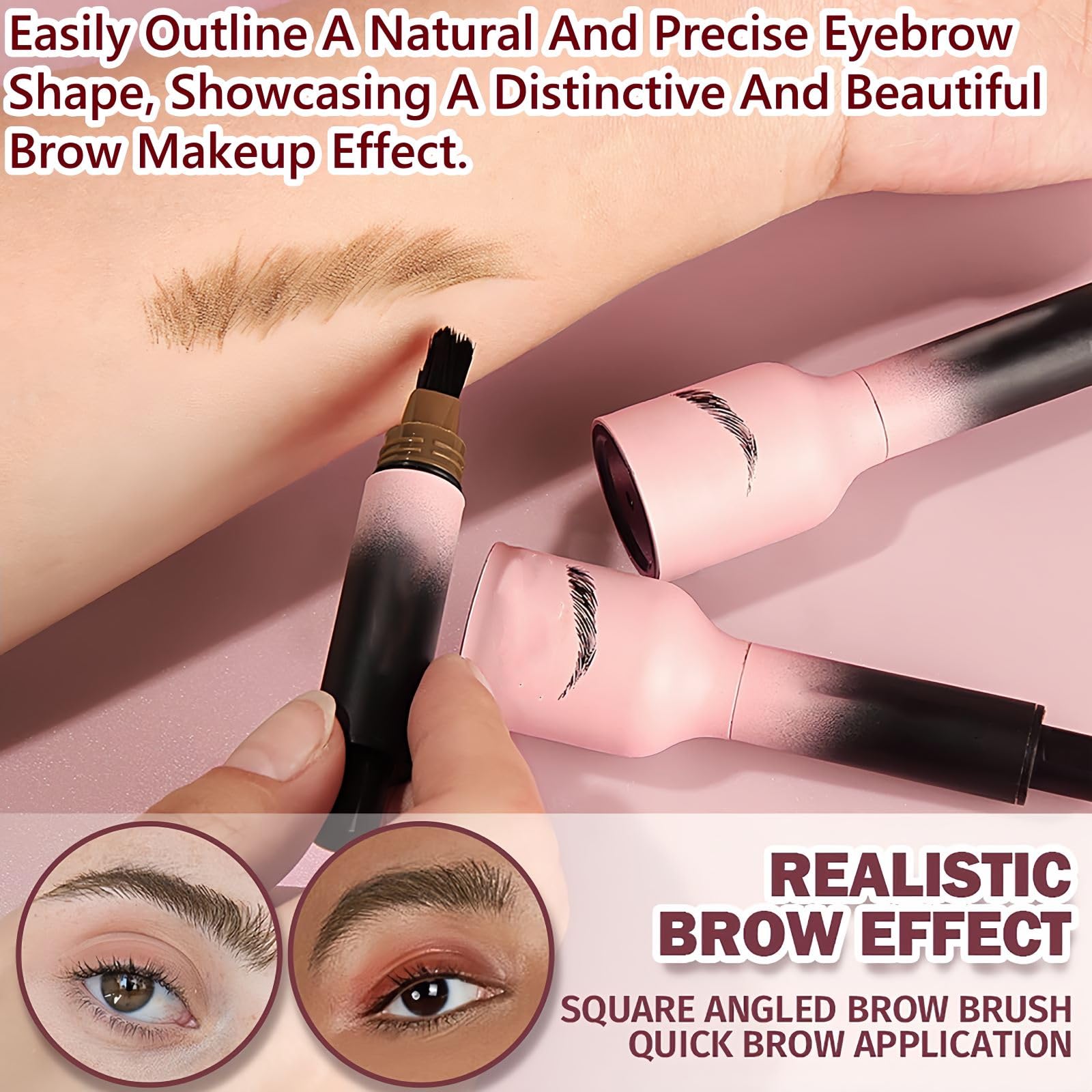 Рідка кисть для брів Angled Brush & Dip #02Taupe, фото №6