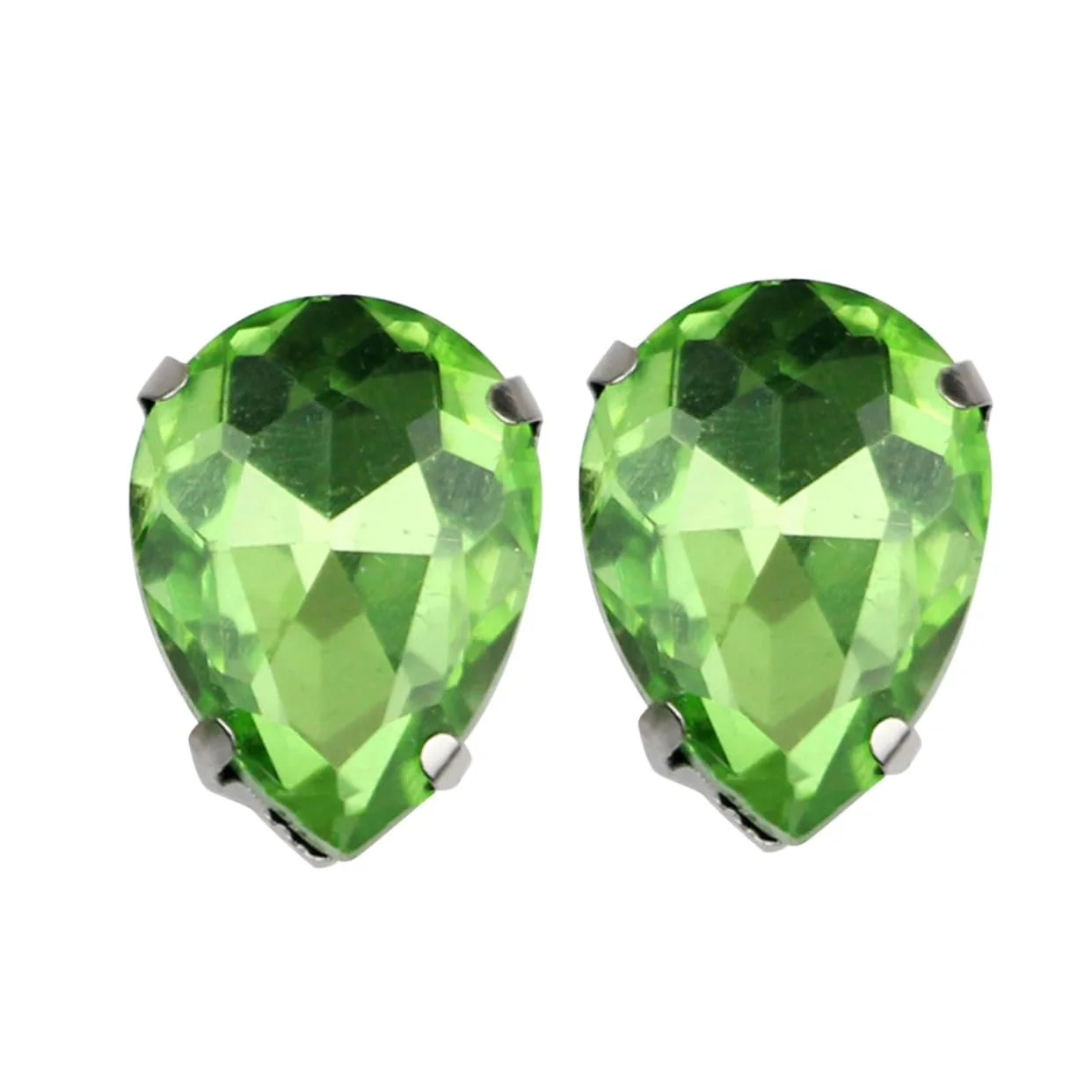 Пришивные кристаллы SEWACC, 50 шт., кристаллы с коготками, смешанные формы, каплевидные кристаллы, самоцветы в форме слезы для одежды, кристаллы в форме водяной капли, зеленый, фото №1