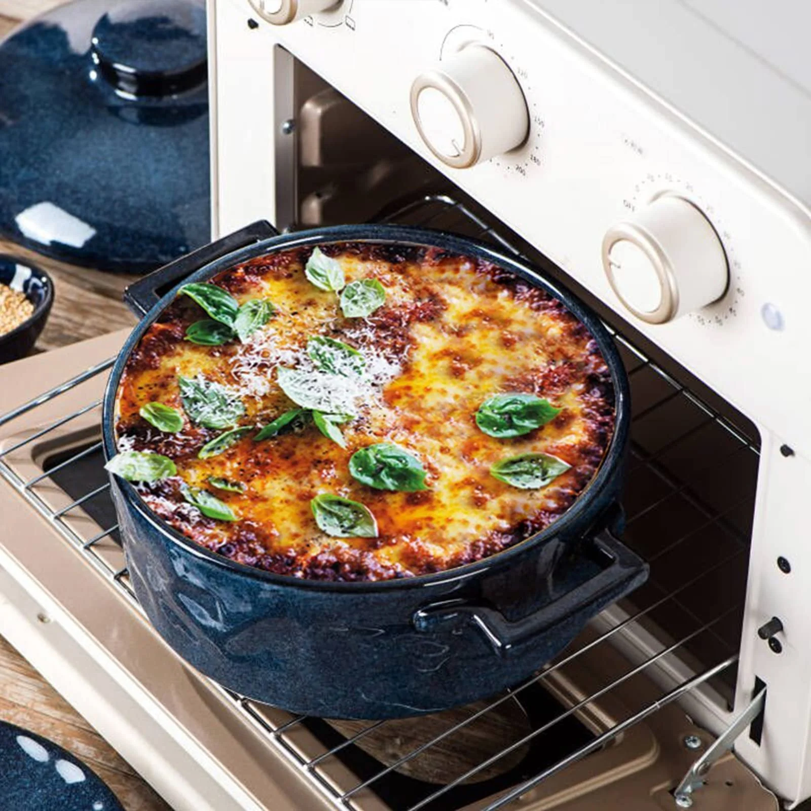 Каструля Vicrays з кришкою Керамічна 2 л Кругла Синя, фото №3