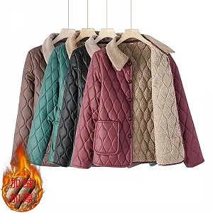 Жіноча Куртка Pegsmio З Лацканами Зимова Бавовняна Щільна Вітрозахисна synthetic.ua - Фото 1