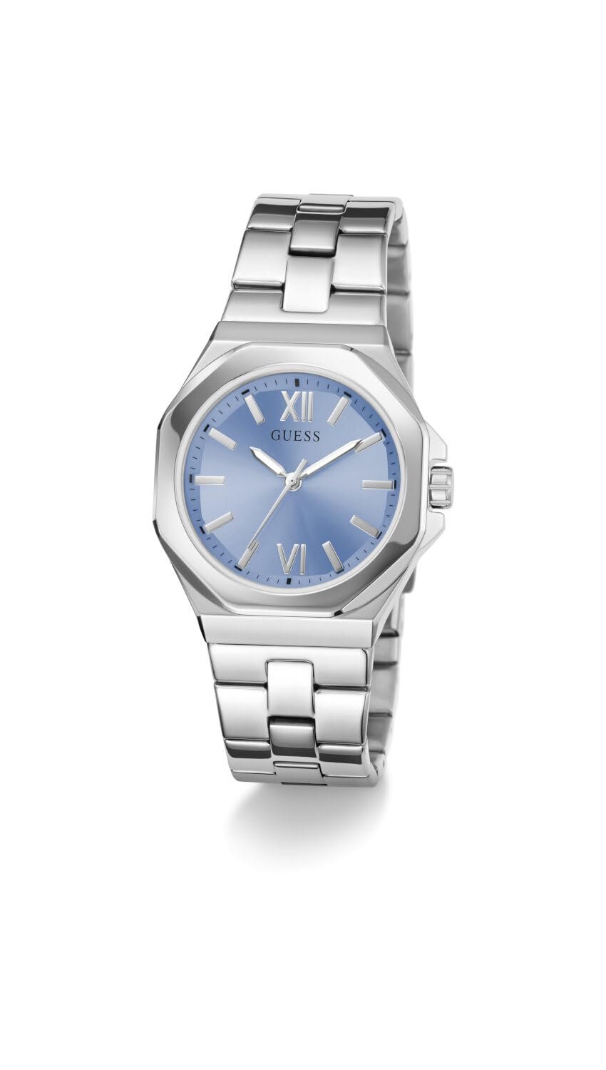 Женские часы GUESS Empress GW0873L1 серебристый, голубой, фото №8