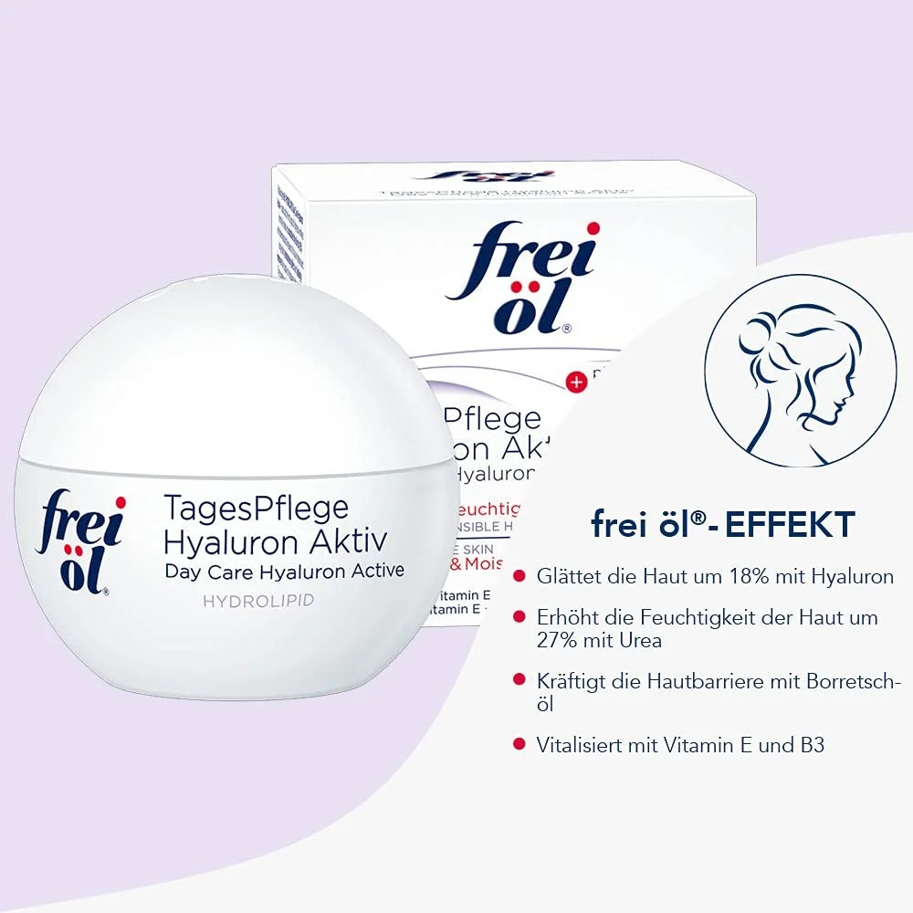 Денний крем frei öl Hydrolipid Hyaluron Aktiv 50 мл, фото №4