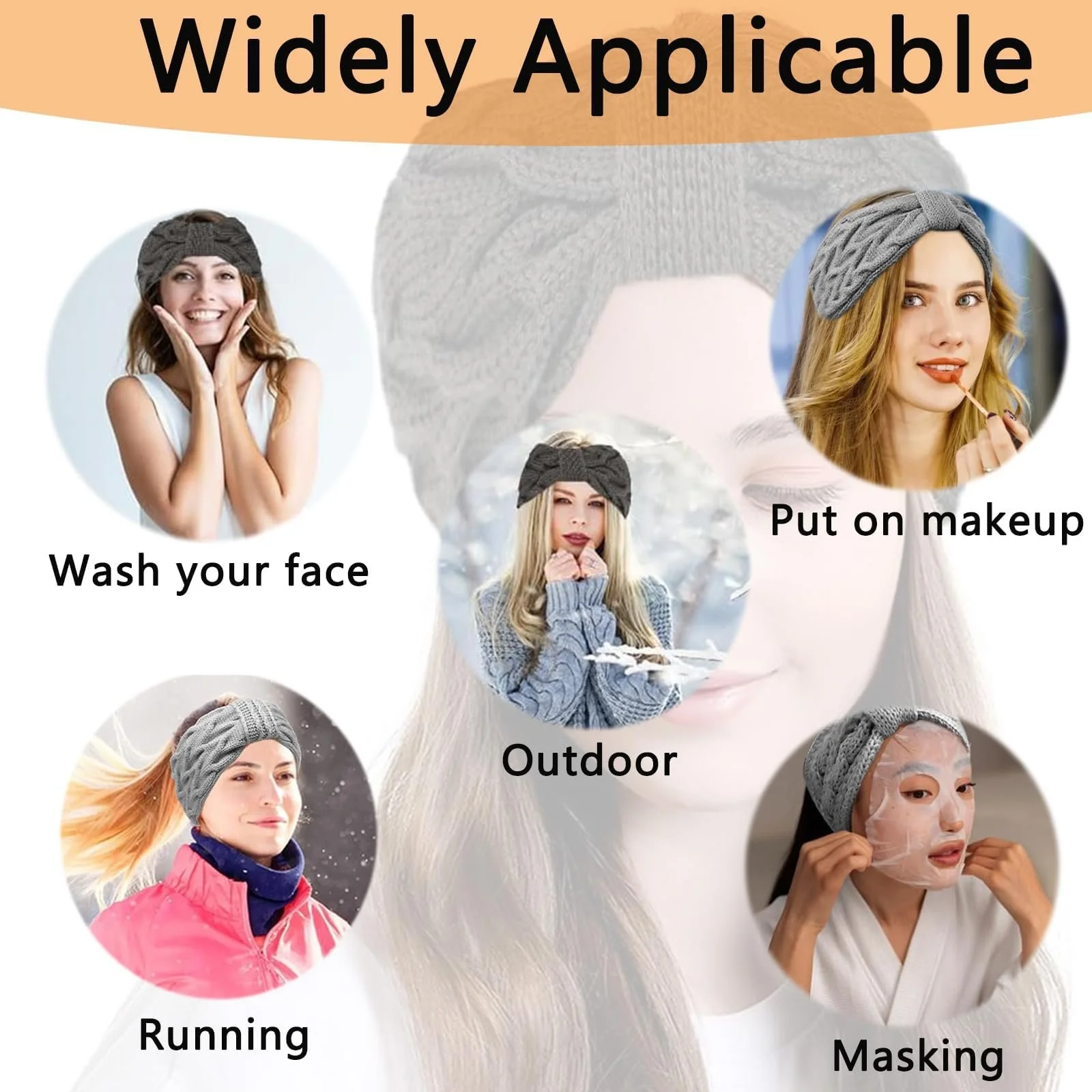 Пов'язка на голову зимова жіноча, фото №7