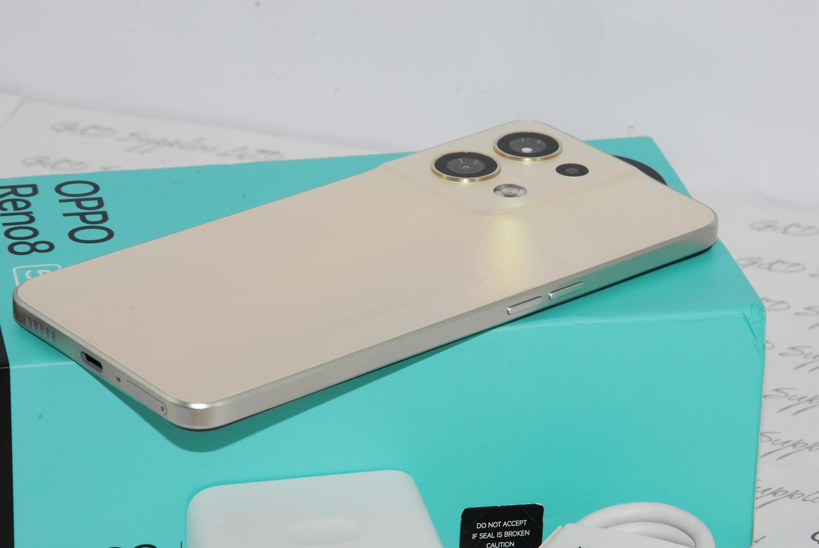 Смартфон OPPO Reno8 5G 6.4" 90Hz AMOLED 8/256GB 50MP Dimensity 1300 4500mAh 80W Shimmer Gold, фото №7