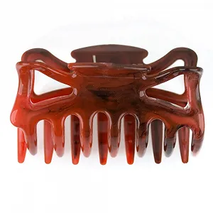 Заколка для волос большая WeLoveBeads около 9 см, темно-красный - Фото 1