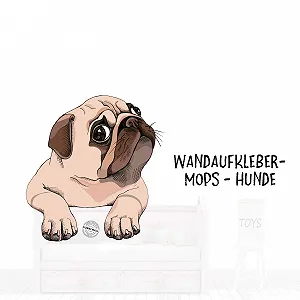 Наклейка на стіну Sunnywall Pug 35 x 36 см - Фото 1