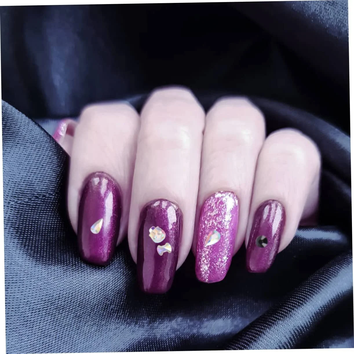 Стразы для ногтей Формы Бриллиант Необычные Цветные Плоские 100 шт, фото №9