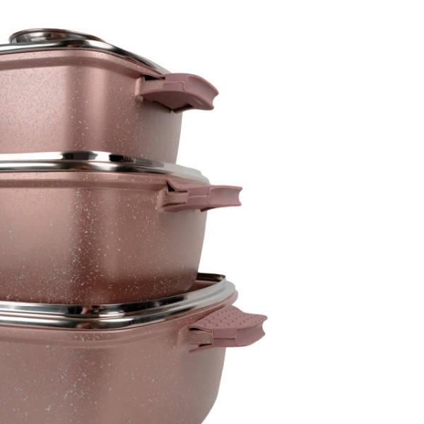 Набор кастрюль с крышками 6 предметов Top Kitchen TК00025 Пудровый, фото №1