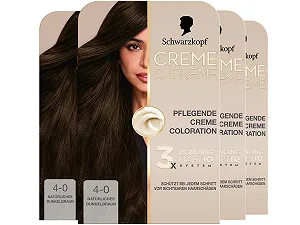 Фарба для волосся Schwarzkopf Creme Supreme 4-0 Натуральний темно-каштановий (4 x 182 мл) - Фото 1