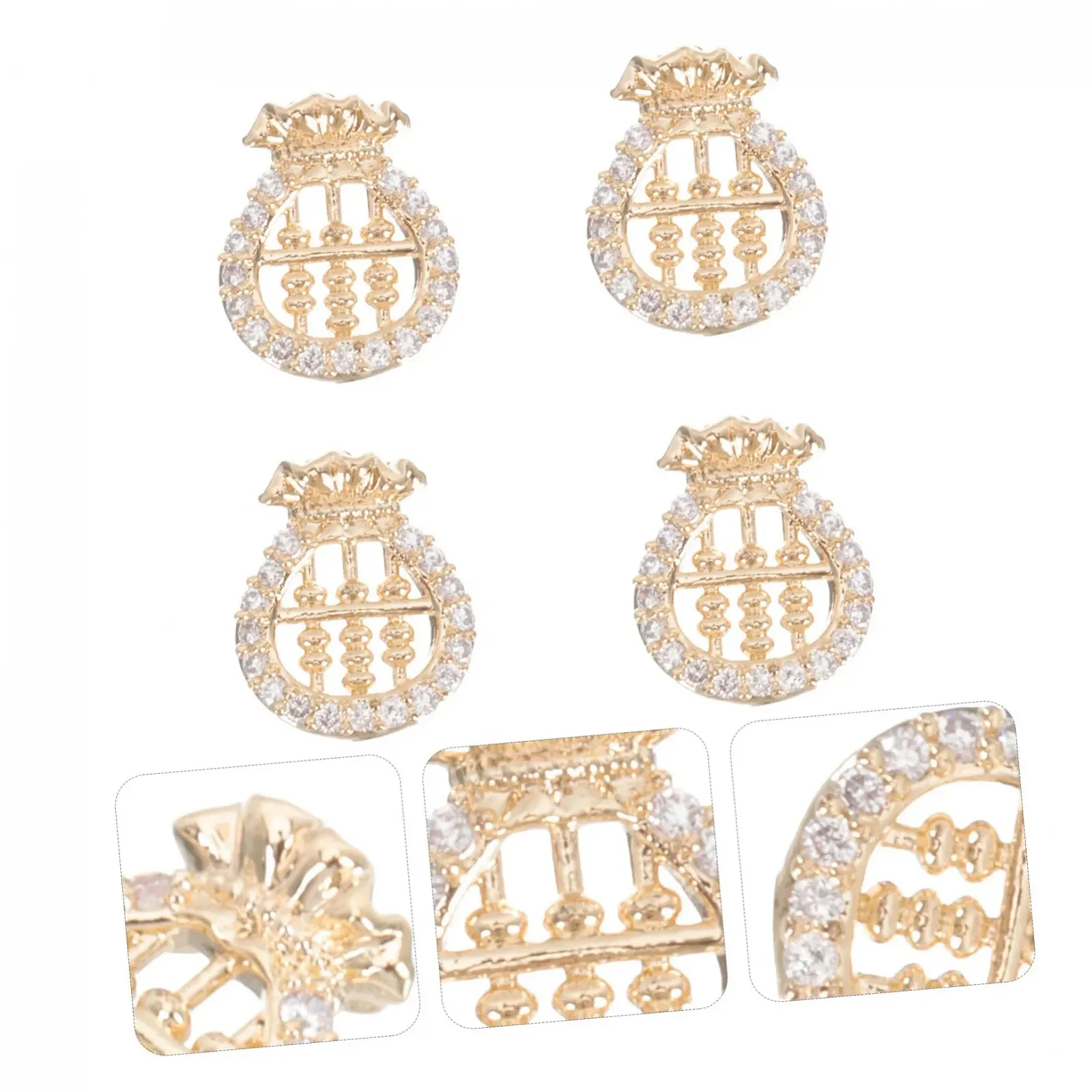 Украшения для ногтей PRETYZOOM 4 шт. Аксессуары для маникюра своими руками, блестящие аксессуары для ногтей из высококачественного материала для безопасного использования, уникальные радужные и красочные, фото №6