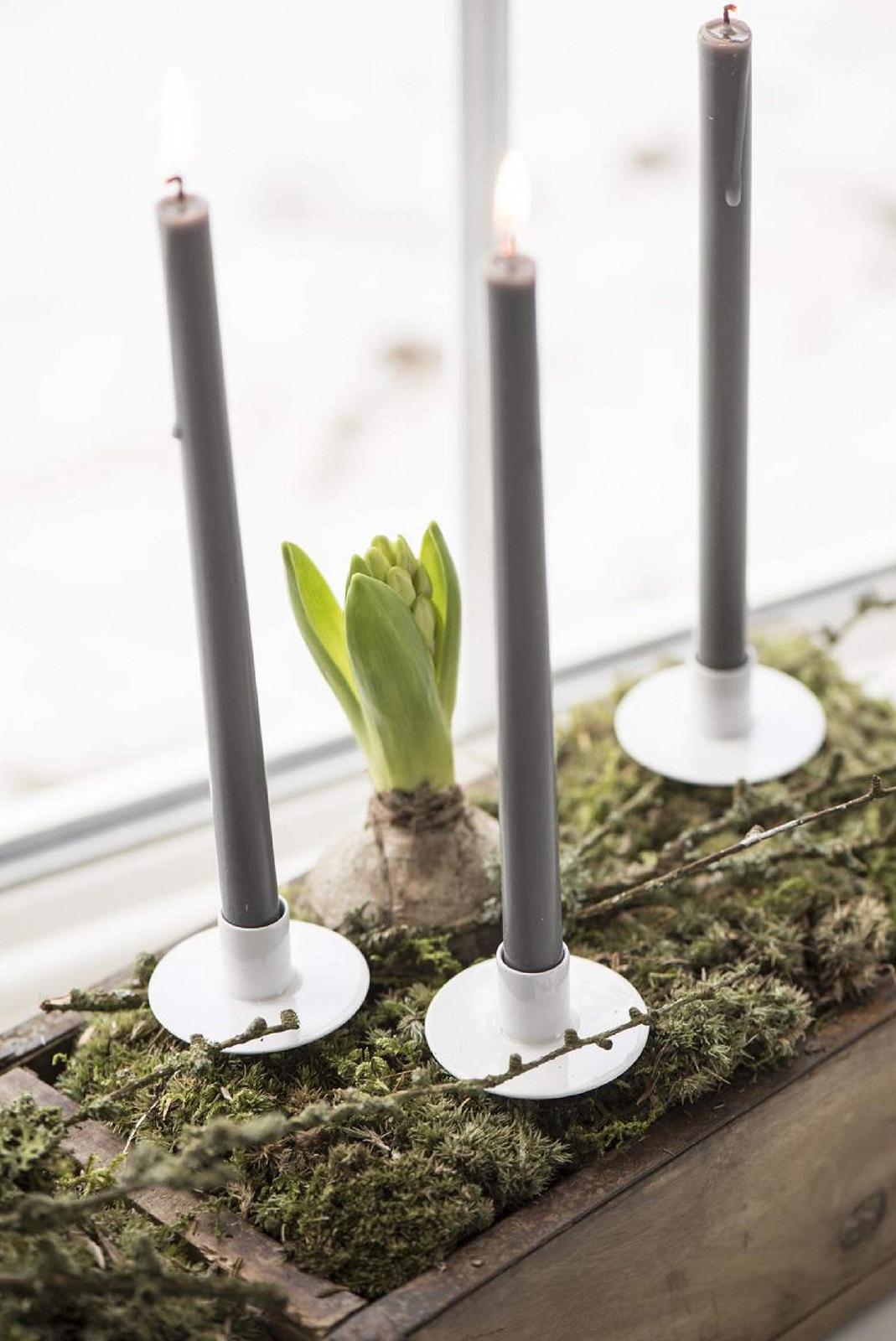 Свеча Ib Laursen Long Thin Candle Extra Narrow, Темно-серый, фото №2