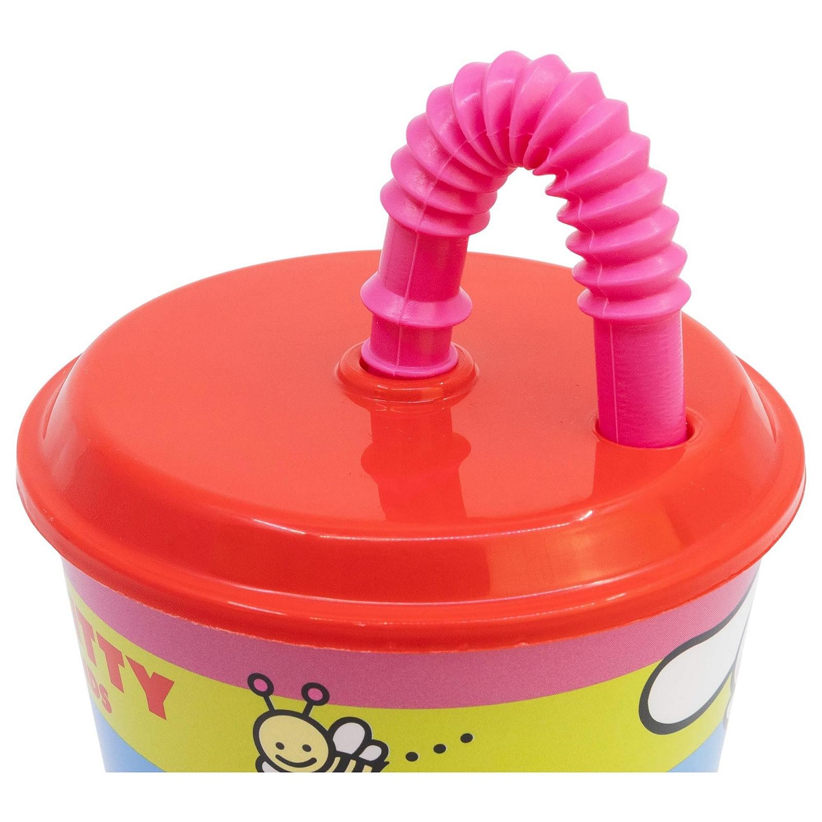Дитяча багаторазова чашка Stor Hello Kitty and Fiends з кришкою та соломинкою 430 мл, фото №4