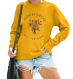 Свитшот God Is Good All The Time Jesus God Is Good Faith Religiöse Christian женский - Фото 1