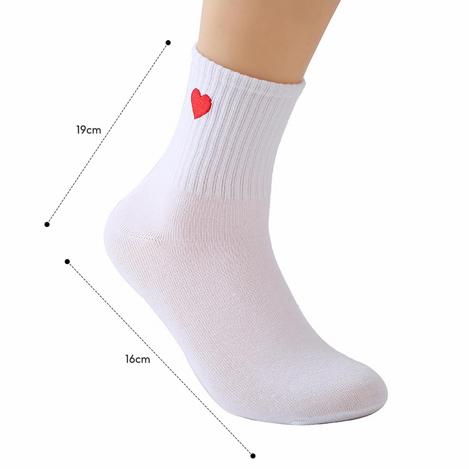 Носки женские теннисные с сердечками, 37-42, хлопковые, спортивные, 5 цветов: черный, белый, темно-серый, фото №3