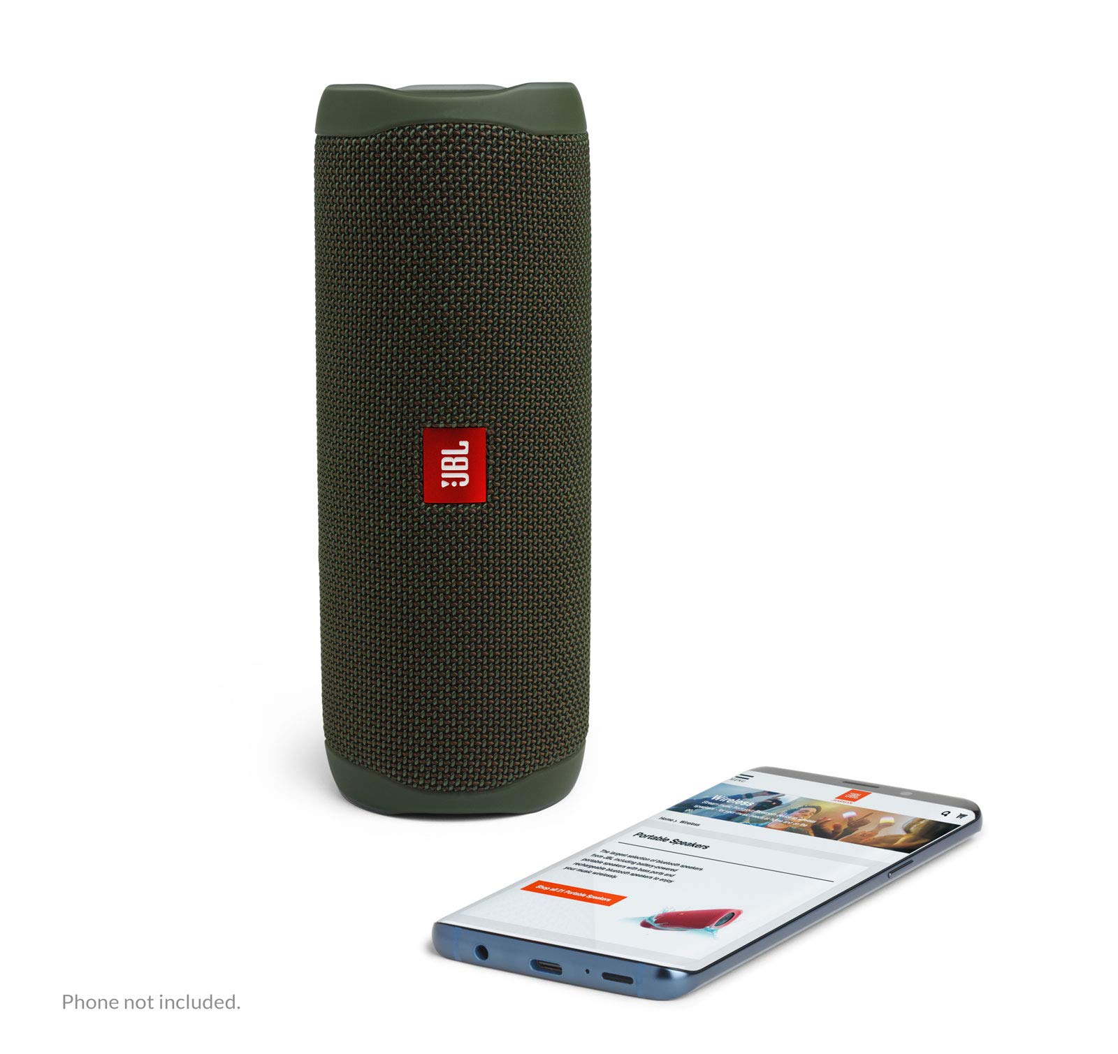 Портативная Bluetooth колонка JBL FLIP 5 Водонепроницаемая Зеленая, фото №6