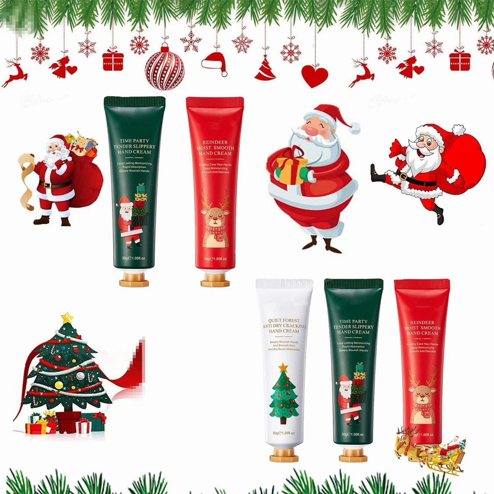 Набір Різдвяних Кремів для Рук, Міні-Набір Кремів для Рук, 5 шт, фото №1 Набір Різдвяних Кремів для Рук, Міні-Набір Кремів для Рук, 5 шт, фото №1
