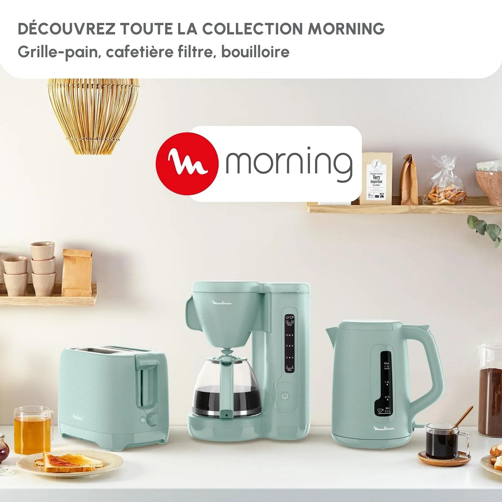 Капельная кофеварка Moulinex Eucalyptus Morning FG2M1310 1.25 л Эвкалипт, фото №8