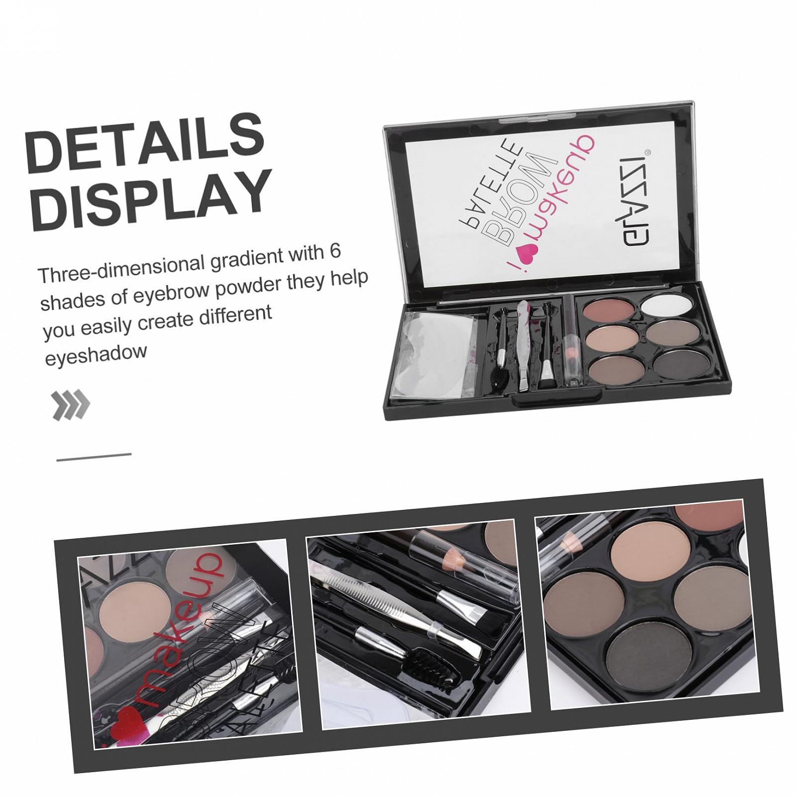 Набор Minkissy 7 для бровей Пудра и кисти Многофункциональный косметический набор, фото №4