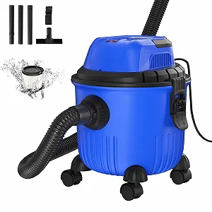 Пилосос для вологого та сухого прибирання Huini 800 Вт 16 кПа 15 л синій - Фото 1