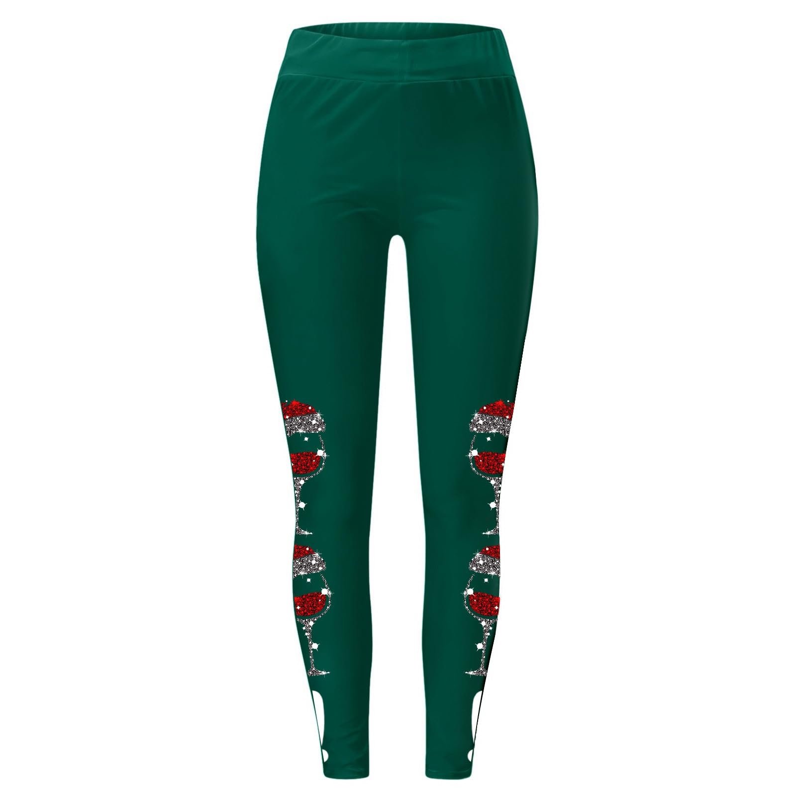 Леггинсы Generisch Chemistry 9th Grade High School Christmas Fashion Casual Red Wine Glass Printed Hollow Tight Hip Lifting Fitness Красный, фото №4