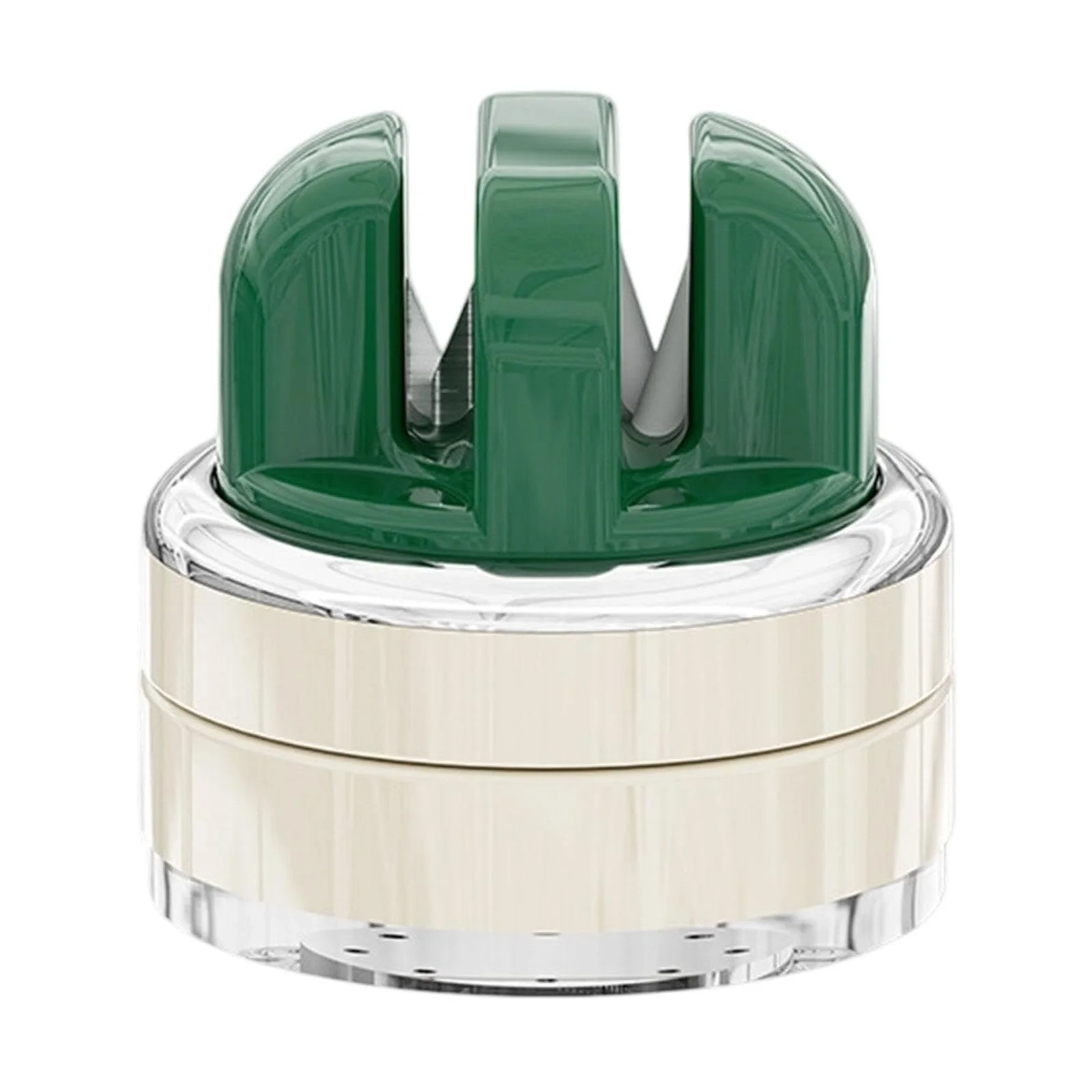 Точилка для кухонних ножів ручна на присосці зелена, фото №1