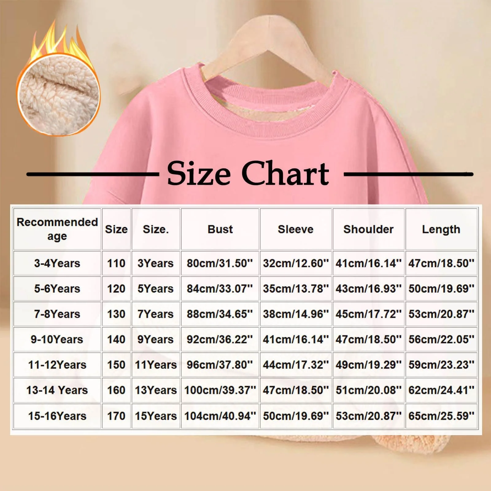 Свитшот Thermo для девочки, с длинными рукавами, плюшевой подкладкой, детская хлопковая теплая кофта, удобный флисовый пуловер, 3-15 лет, фото №7