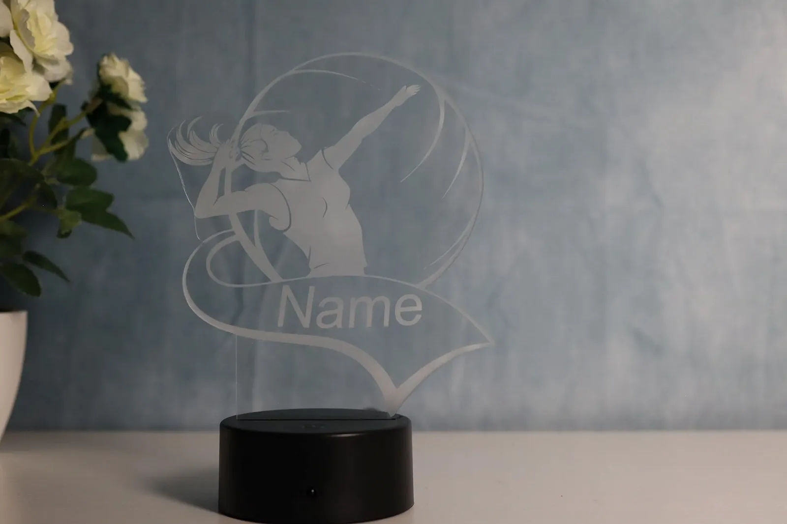 Настольная лампа Волейболист Персонализированная LED Диммируемая, фото №8