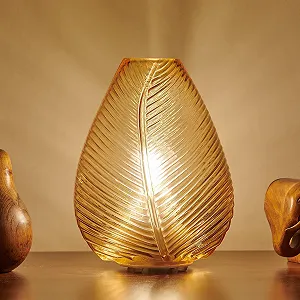 Настільна лампа Auraglow Leaf Акумуляторна USB Скляна Світлодіодна. - Фото 1