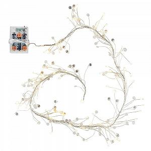 LED Гирлянда Ideen mit Herz с хрустальными каплями 80 LED теплый белый synthetic.ua - Фото 1