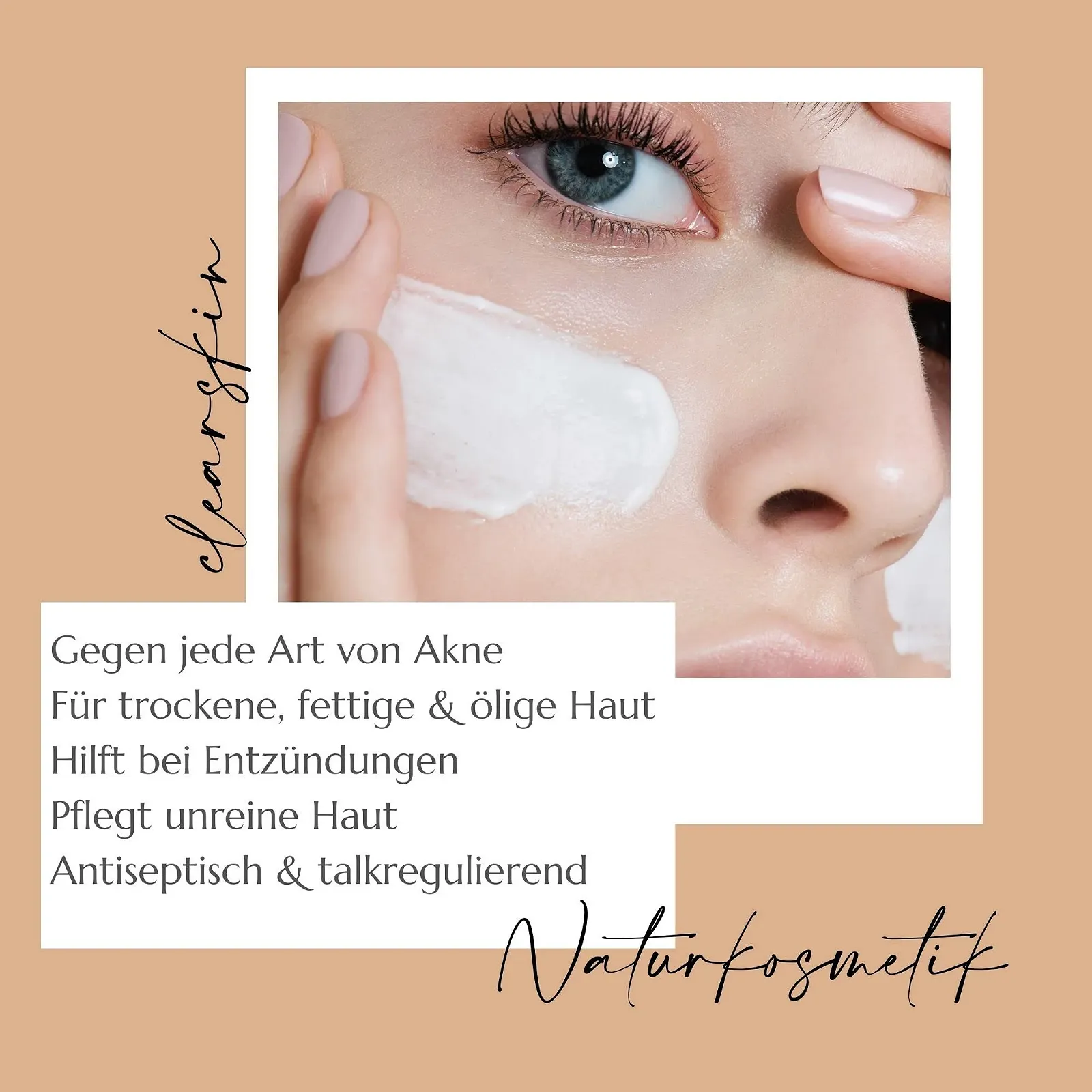 Крем для обличчя Marina Müller Cosmetics Herbal Clear Cream проти старіння для жирної та проблемної шкіри 100% Made in Germany, фото №4