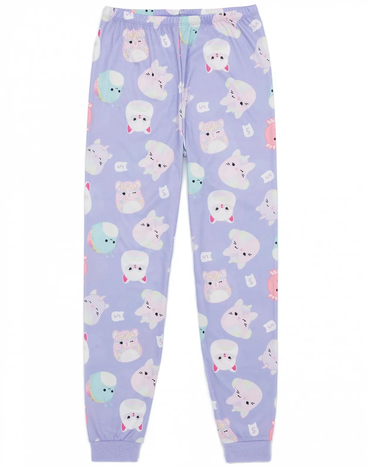 Пижама Squishmallows для девочек Фиолетовый (Верх с короткими рукавами, длинные штаны), фото №4 Пижама Squishmallows для девочек Фиолетовый (Верх с короткими рукавами, длинные штаны), фото №4