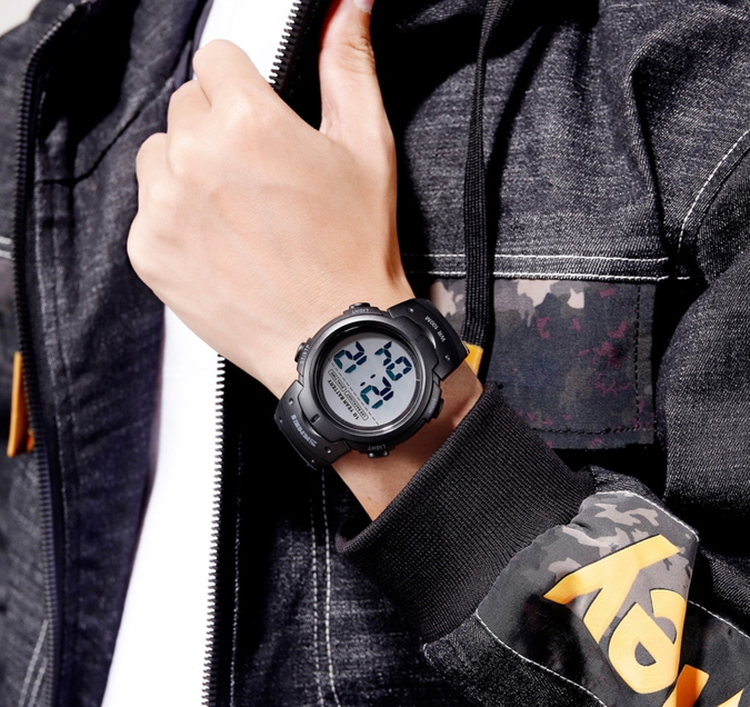 Годинник Годинник Skmei Neon 10 Bar Black, фото №6