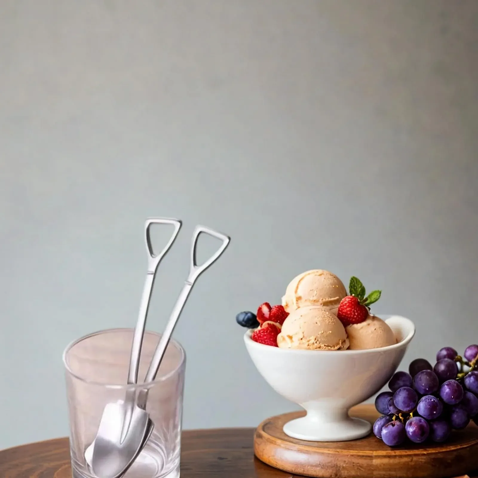 Ложка для мороженого Неизвестный Серия Свадебные подарки Набор из 2 с гравировкой, подарок на годовщину для него и ее/ее Ложка для мороженого Подарок на день рождения, День Святого Валентина, Рождество для пар, женщин, мужчин, фото №4