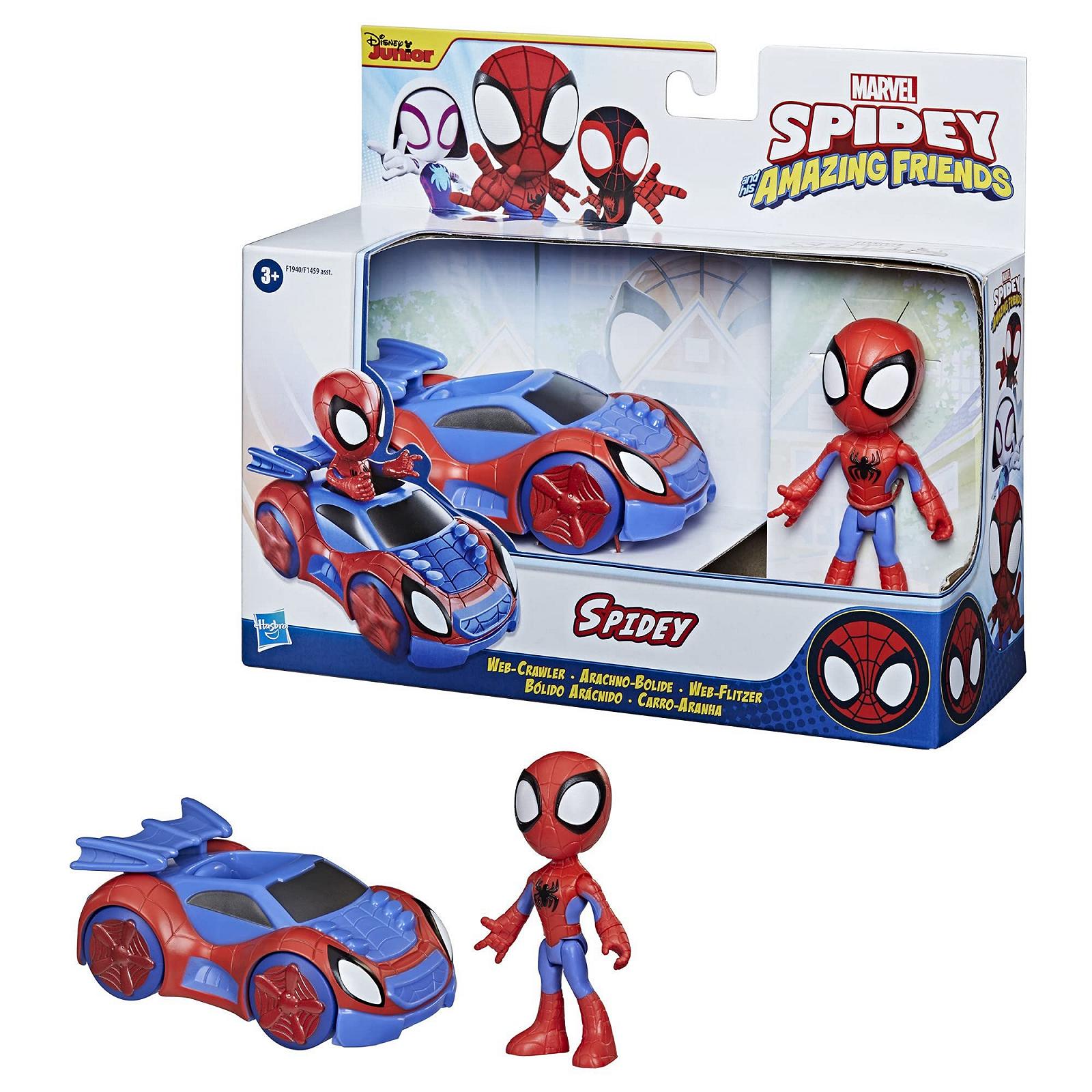 Фигурка Человек-паук и его удивительные друзья Spidey Action-Figur и машина Web-Flitzer, фото №3