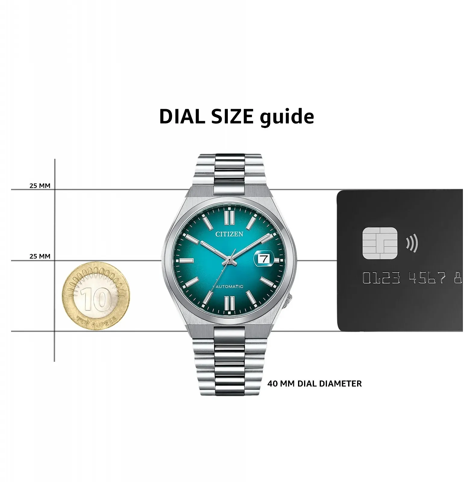 Мужские Автоматические Аналоговые Часы Citizen Tsuyosa, фото №9