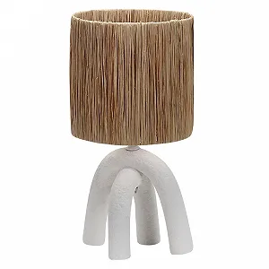 Настільна лампа Luxus Madrid Stripes H 32 x Діаметр 17 E14 Кераміка Сірий - Фото 1