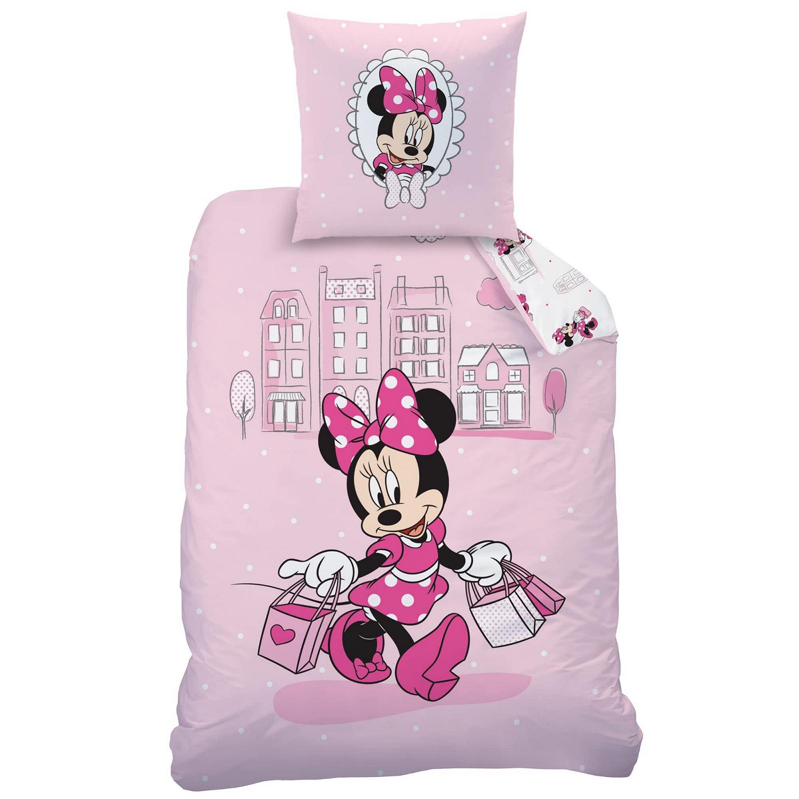 Комплект Постельного Белья Disney Minnie Mouse, Minnie Mouse, Наволочка 80 x 80 см + Пододеяльник 135 x 200 см, Для Девочек, Разноцветный, фото №3
