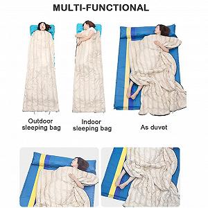 Спальний мішок MYVVKIA ультралегкий із качиним пухом багатофункціональний зимовий synthetic.ua - Фото 1