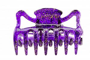 Заколка для волосся WeLoveBeads 6 см з срібними блискітками - Фото 1