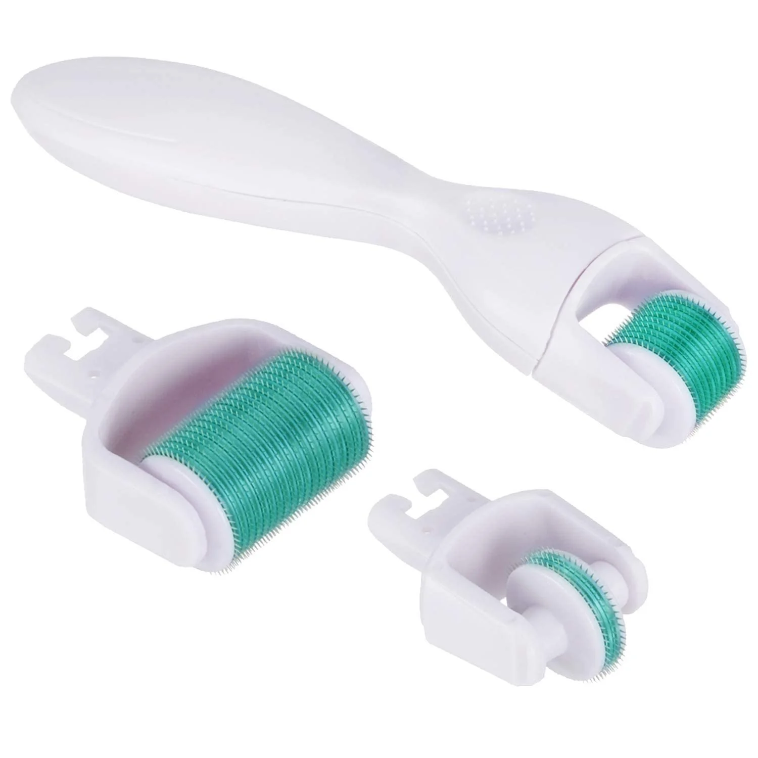 Ролер для мікронідлінгу BOWKA 3-в-1 для бороди - 600 (0.30 мм) 180 (0.25 мм) 1200 (0.50 мм) для обличчя та тіла, фото №1