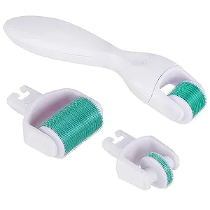 Ролер для мікронідлінгу BOWKA 3-в-1 для бороди - 600 (0.30 мм) 180 (0.25 мм) 1200 (0.50 мм) для обличчя та тіла - Фото 1