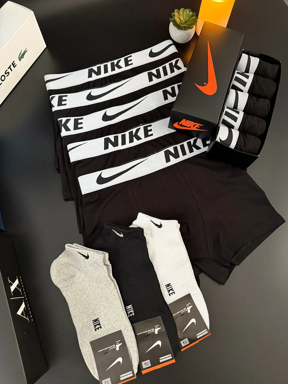 Чоловічі труси боксери Nike чорні Найк, фото №8