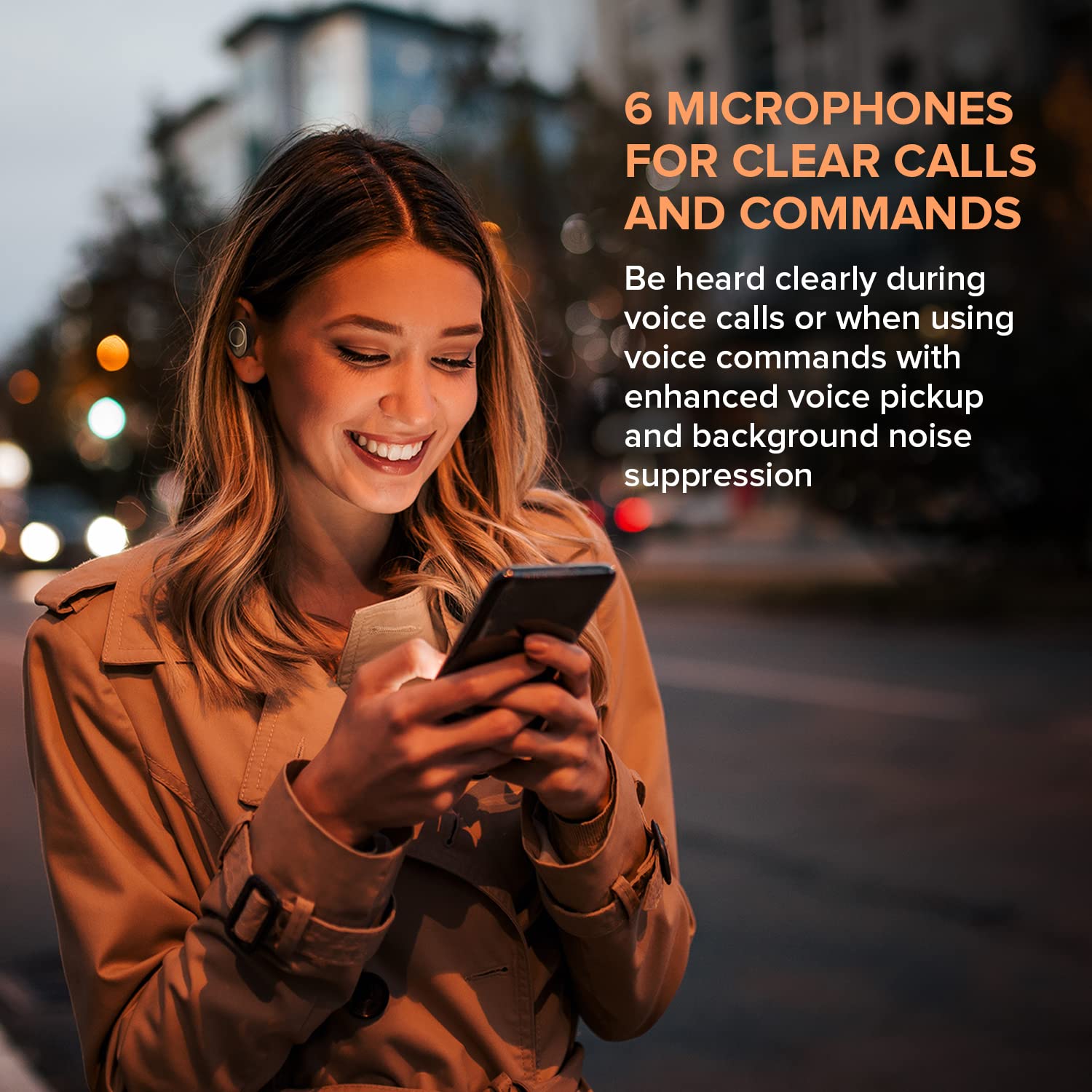 Наушники CREATIVE Outlier Pro True Wireless IPX5 Вставные Защита от пота ANC Hybrid Ambient Mode Беспроводная зарядка Bluetooth 5.2 60 часов батареи, фото №4