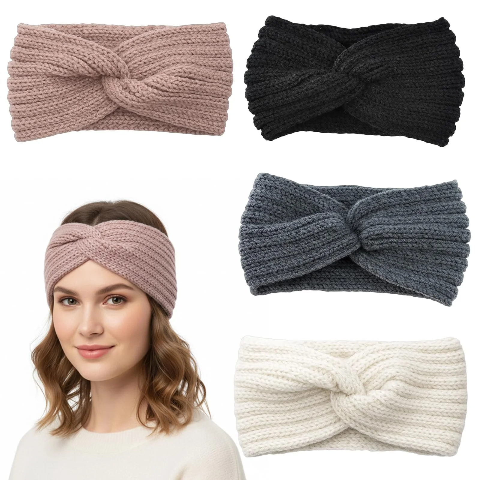 Пов'язка на голову В'язана, фото №1 Пов'язка на голову В'язана, фото №1