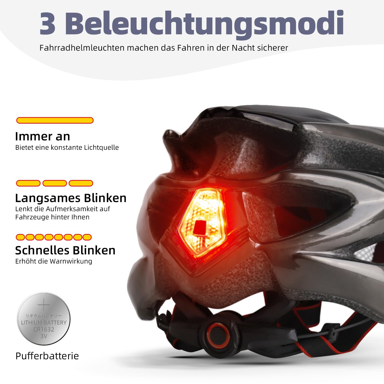 Шолом велосипедний Shinmax з LED підсвічуванням, знімним козирком та підкладкою, фото №3