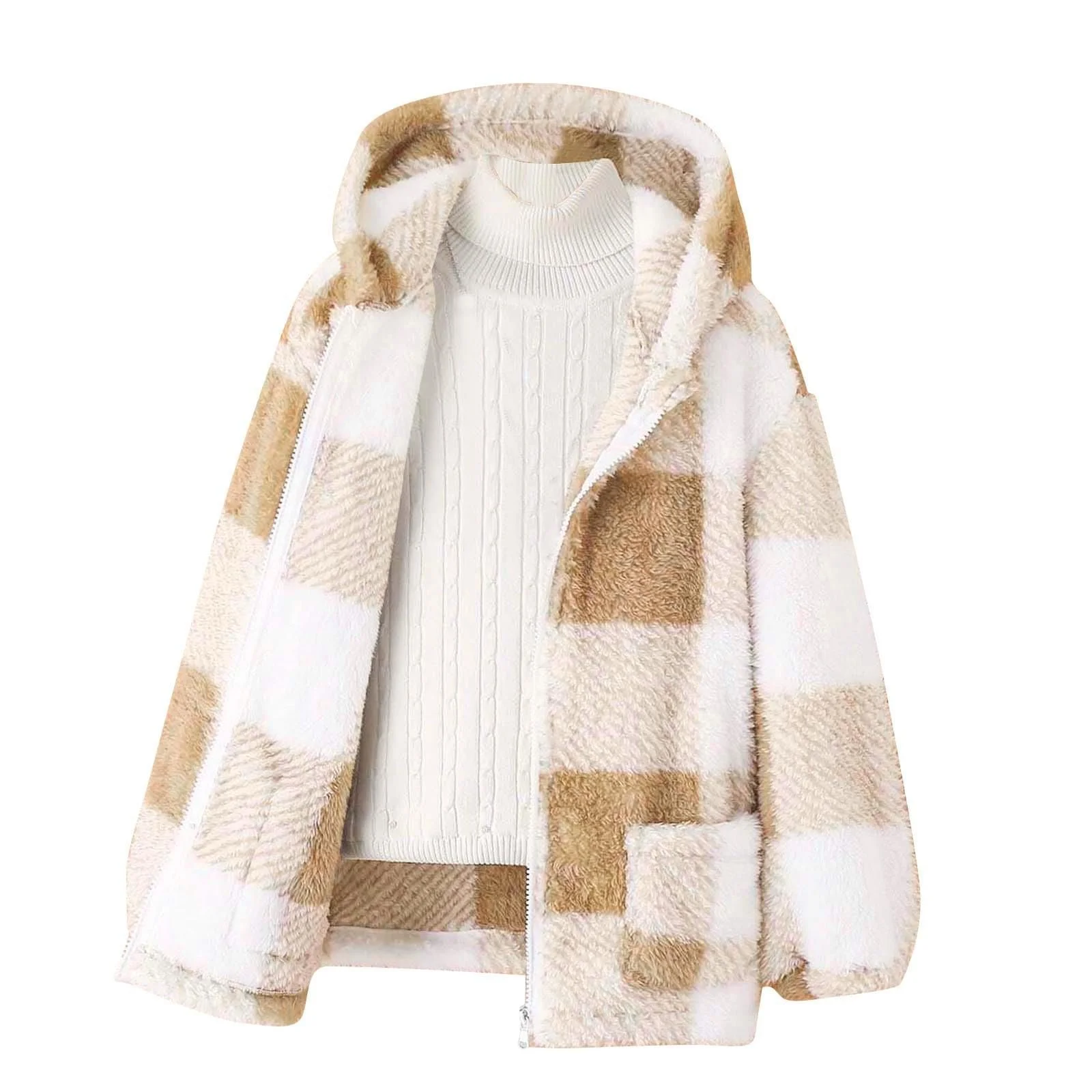 Куртка детская зимняя Teddy Fleece, детская куртка для девочек, повседневная зимняя куртка со стойкой-воротником, термокуртка, пальто, пушистая флисовая куртка на молнии, мягкая детская зимняя куртка, фото №3