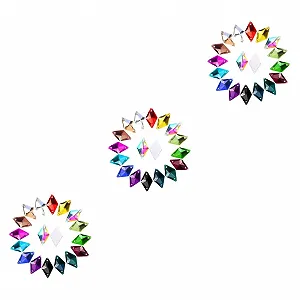 Стрази Ромб FRCOLOR 84 шт., кришталеві намистини, прикраси для весільних суконь, одягу та сумок, різних кольорів - Фото 1